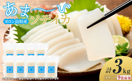 ヨロン島特産☆あま～いソデイカ 3kgセット
