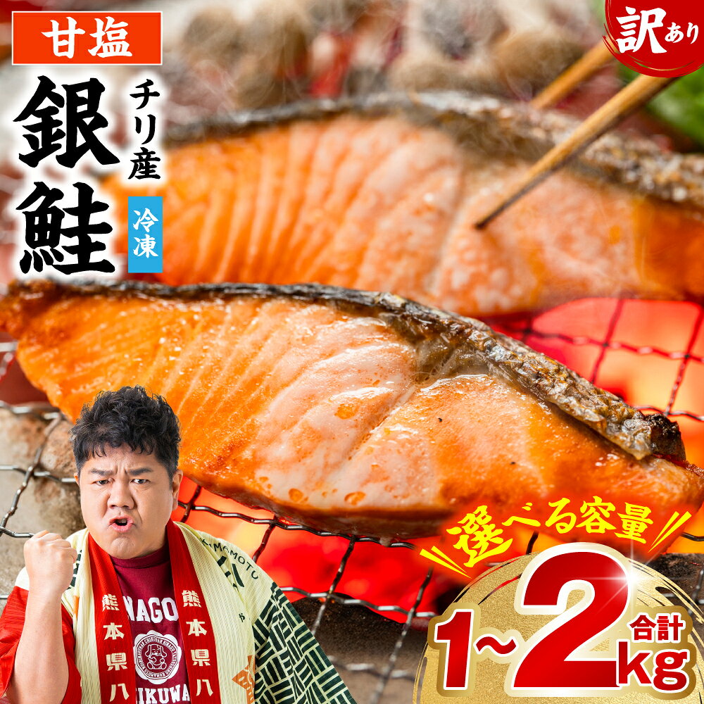 【ふるさと納税】令和8年熊本地震復興支援 【訳あり】 銀鮭 切り身 1kg〜2kg 【選べる内容量】 鮭 塩鮭 サケ 甘塩 切身 切り身 大容量 人気の鮭 カマ 希少 魚 サーモン シャケ お弁当 冷凍 送料無料