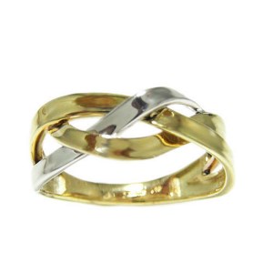 K18/PTプラチナ2色コンビ地金デザインリング 33604-2