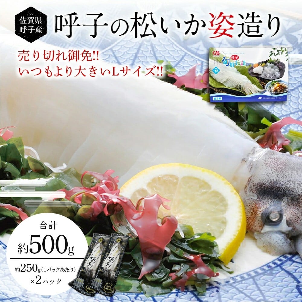 
            「佐賀呼子」松いか姿造り(250g×2杯)
          