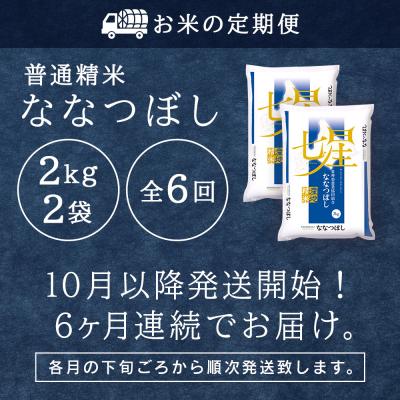 ふるさと納税 東神楽町 令和7年産新米≪先行受付≫ 【定期便】ななつぼし 2kg×2袋 《普通精米》全6回 |  | 02
