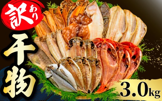 干物 3.0kg 【2026年8月発送】 山由水産 訳あり 干物 詰め合わせ セット 配送不可地域あり