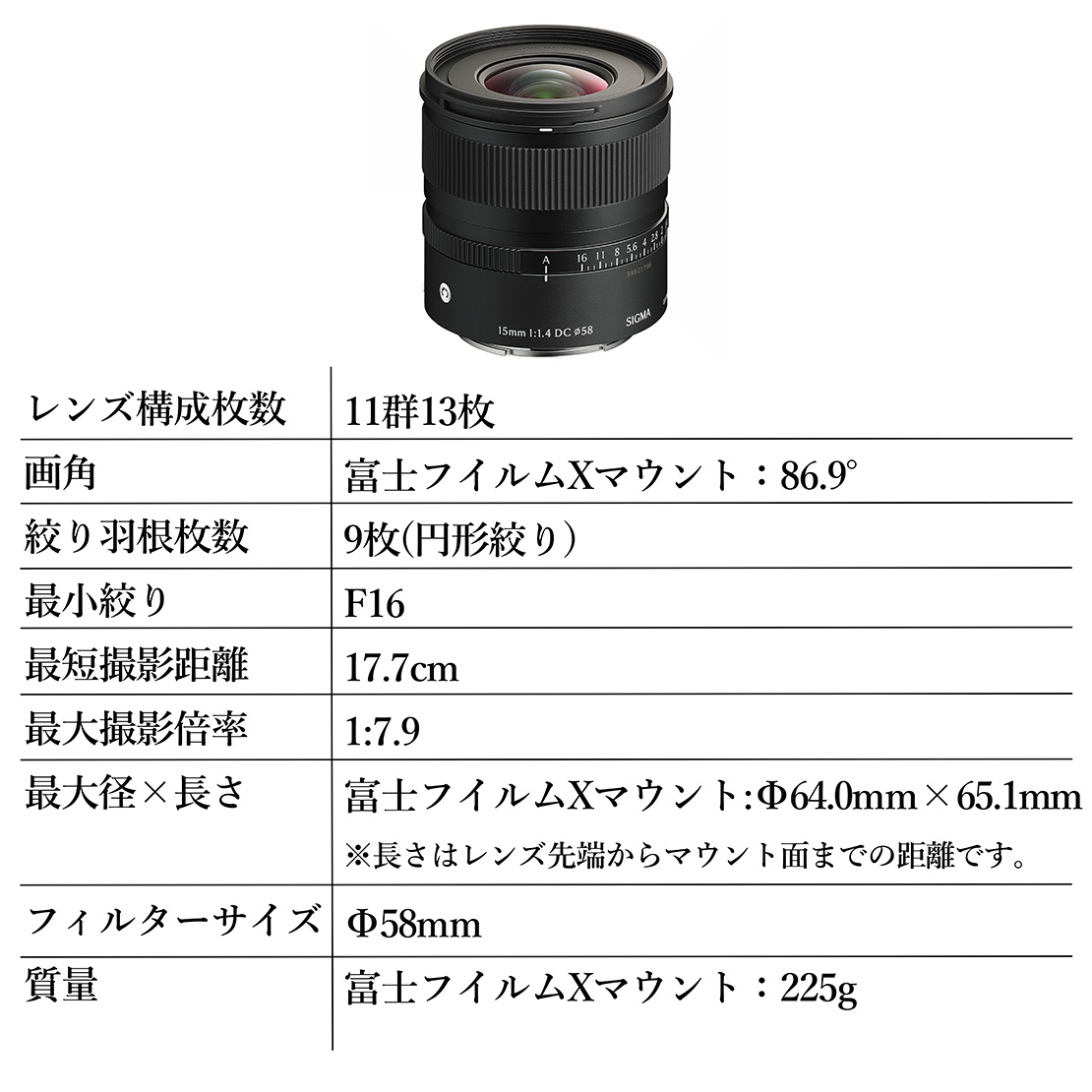 SIGMA 15mm F1.4 | Contemporary【富士フイルム Xマウント】カメラ　レンズ　家電