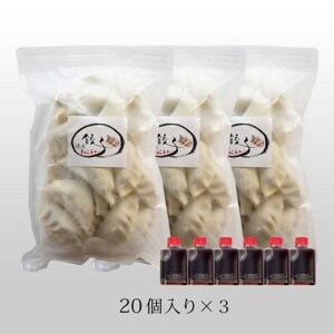 津山黒豚手作り冷凍生餃子(60個セット)【配送不可地域：離島】【1339814】