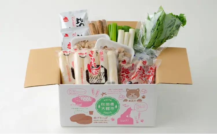 手造りきりたんぽと比内地鶏鍋セット(5～6人前)　135P1506【山王食品 】
