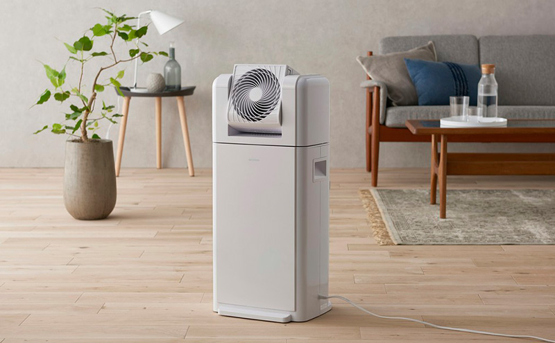 サーキュレーター 除湿器 衣類乾燥除湿機 除湿量 8L IJDC-N80-W