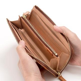 【全5色】栃木レザー のLジップファスナー長財布 シュリンクタイプ ソフトな手触り/Lzip wallet 02/チョコ/minca　315