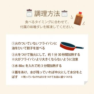 富士湧水ポーク使用　冷凍生餃子（秘伝の味噌ダレ付き）　72個