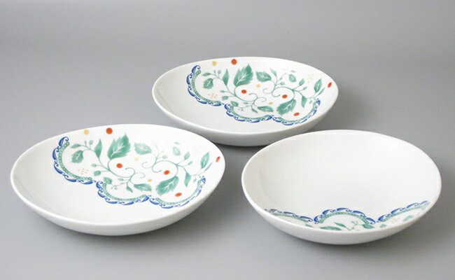 【ふるさと納税】有田焼 森のミモザ楕円浅鉢（3枚セット） A25-119