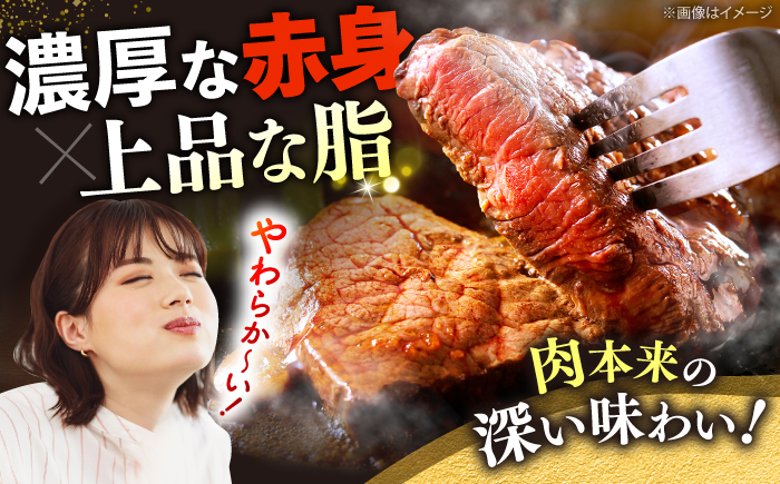【さっぱり柔らか】【3回定期便】長崎和牛ランプステーキ 約1.5kg（10枚）＜ミート販売黒牛＞ [CBA058]