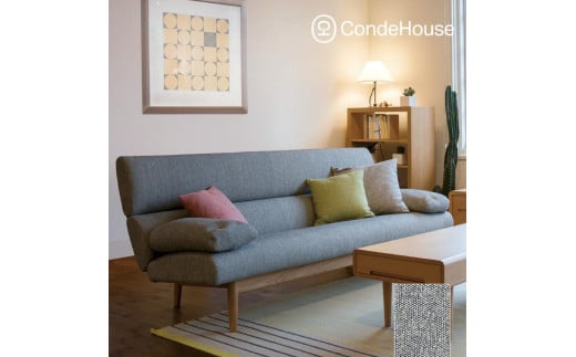 旭川家具 カンディハウス エクリプス リビング 3Pソファー 北海道ナラ NF マグノリアGY_ 02043