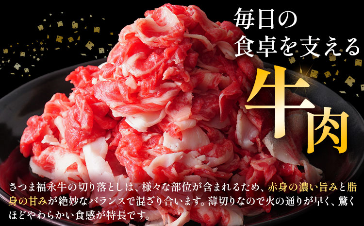 黒毛和牛 さつま福永牛 切り落とし 6パック(1パック335g)  福永畜産《30日以内に出荷予定(土日祝除く)》鹿児島 国産 九州産 肉じゃが 牛丼 冷凍 鹿児島県 さつま町 牛肉 和牛 さつま福永