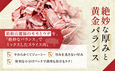 箱根山麓豚　モモ・ウデ切り落とし４K盛り(500ｇ×８パック)【 箱根山麓豚 切り落とし 神奈川県 小田原市 】