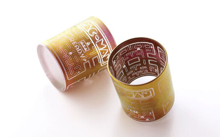 美濃輝璃妓 ロックグラス 『パックマンREADY!』 多治見市 / 丸モ高木陶器 ロック グラス 酒器 食器[TBA285]