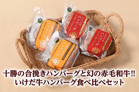 十勝の合挽きハンバーグと”幻”の赤毛和牛‼いけだ牛ハンバーグ食べ比べセット