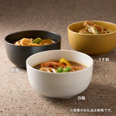 ふるさと納税 瑞浪市 miyama.のカレーのうつわ　スープのカレー皿セット　鉄黒釉 |  | 01