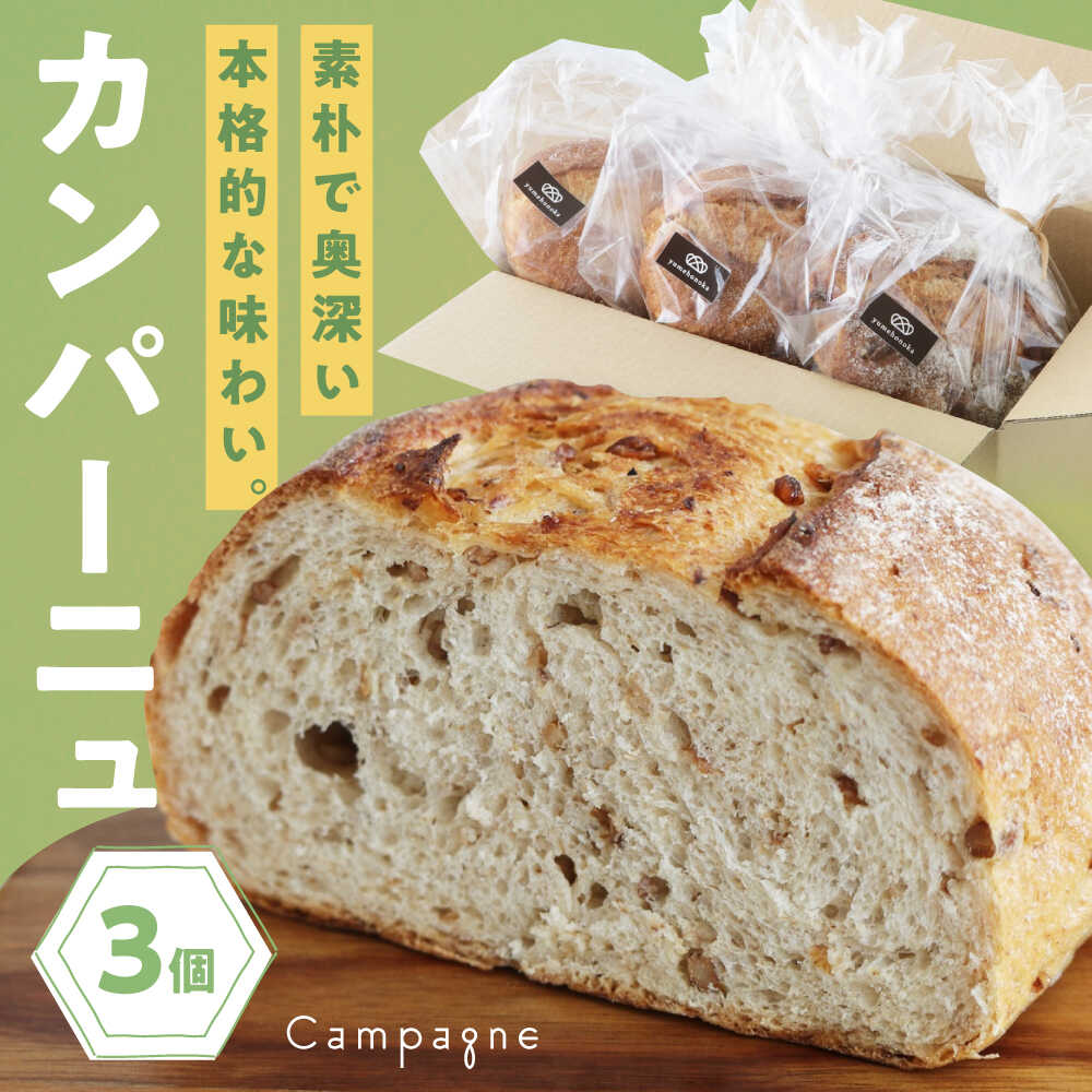 【ふるさと納税】カンパーニュ 【冷凍】3種セット (プレーン・いちじく・五穀) おすすめ 人気 パン 詰め合わせ 食べ比べ 天然酵母 ライ麦パン 全粒粉 朝食 ベーカリー ハードパン 愛媛県大洲市/株式会社アライ 冷凍パン ハードパン 食事パン 朝食 ベーカリー 冷凍[AGAY050]