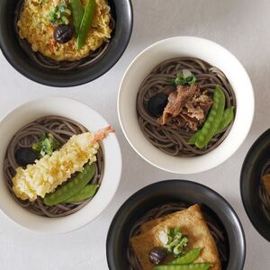 さぬき小豆島　手延冷凍調理そば6食セット（えび天２/きつね２/かきあげ２）