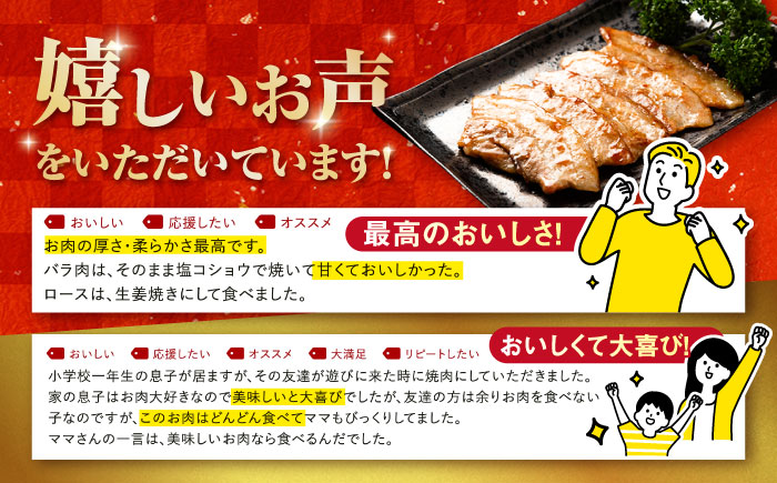 【6回定期便】五島美豚焼肉1kg（ロース500g バラ500g） 五島市/ごとう農業協同組合[PAF011] 
