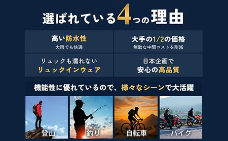 【リュックも濡れない】 レインウェア 上下セット メンズ　ネイビーXL　【12203-0448-3】