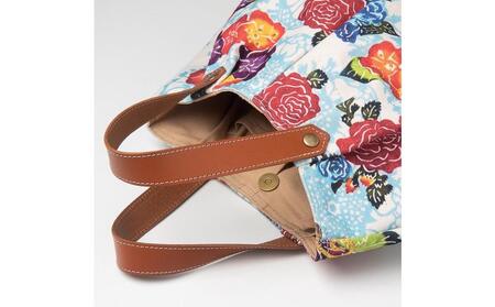 琉球帆布 アートパンプキンバッグ 【ふくふくシークヮーサー】