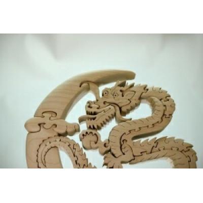 ふるさと納税 河内長野市 三日月龍の木製パズル 干支 |  | 02