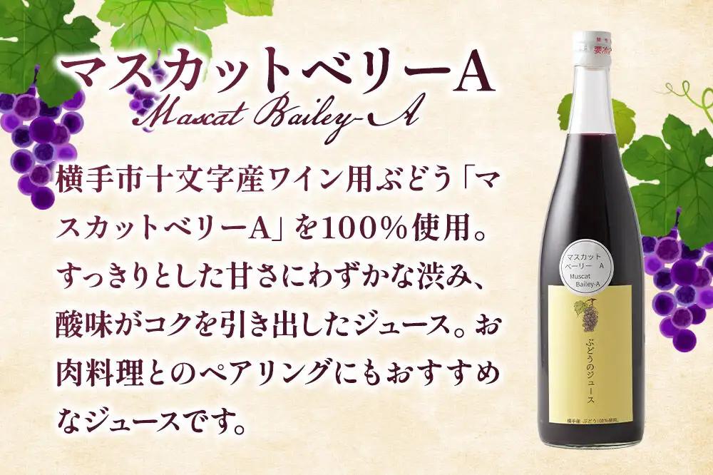 ぶどうジュース 飲み比べ 2本セット メルロー・マスカットベリーA 720ml×各1本