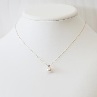 ふるさと納税 天草市 真珠 ネックレス 8-8.5mm ホワイトピンク ピンクトルマリン K18YG_S101-529 |  | 02