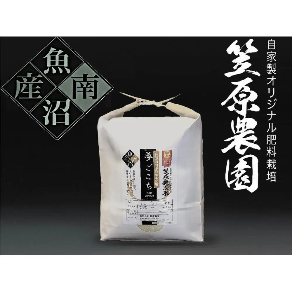 【令和7年】栽培期間中農薬不使用 笠原農園米 夢ごこち 5kg　|  夢ごこち