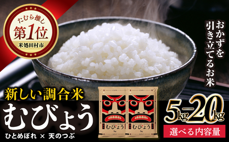 【 令和7年産 】独自調合米 むびょう 10kg ( 5kg × 2袋 ) ブレンド ひとめぼれ 天のつぶ 福島県 田村市