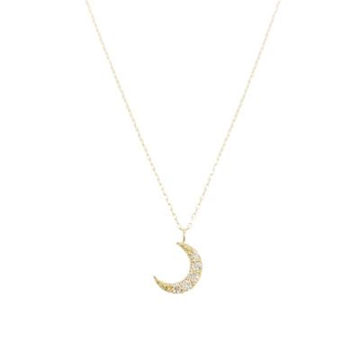 ふるさと納税 甲府市 18金製 ハート&キューピッドダイヤ 0.1ct 三日月 ペンダントネックレス【1469126】 |  | 02