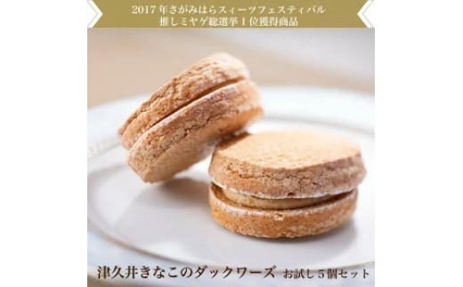 
            2017年度さがみはらスイーツフェスティバル☆さがみはら推しミヤゲ７☆津久井きなこのダックワーズ（お試し5個セット）
          