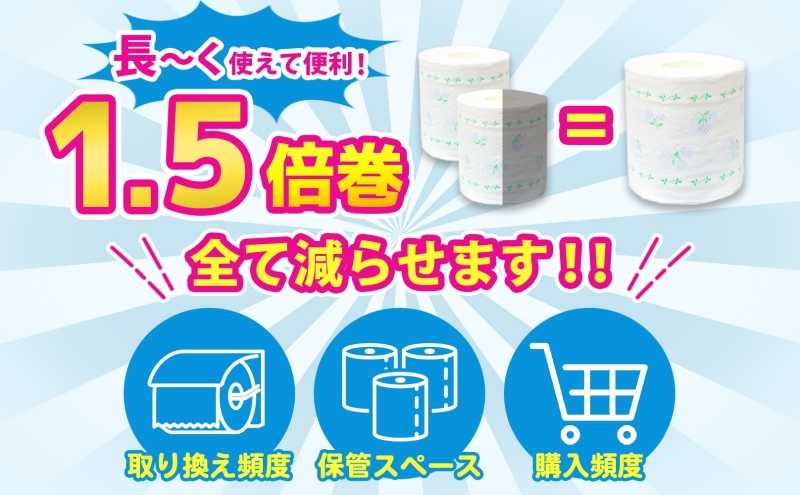 【期間限定寄附額】 長持ち 1.5倍巻き 花いっぱい トイレットペーパー ダブル 45ｍ 計72ロール 全18種 花柄 プリント ハーブ 香り付き 日本製 まとめ買い 防災 常備品 ペーパー エコ 日