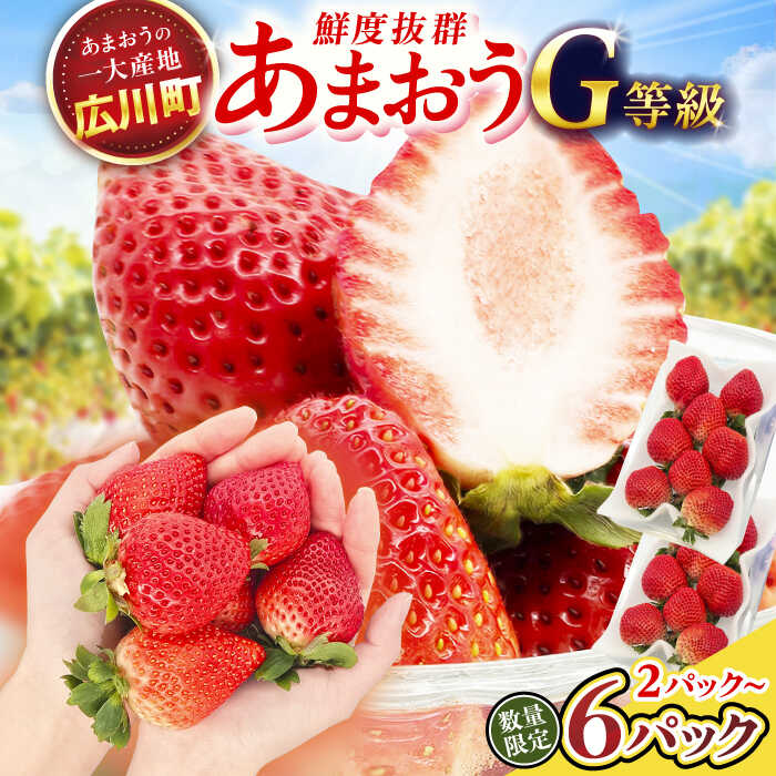 【ふるさと納税】【★先行予約★　2026年2月より発送】【選べる回数×ケース数】あまおうG等級 1回or2回 / 1ケース-3ケース 広川町 / JAふくおか八女農産物直売所どろや[AFAB069]