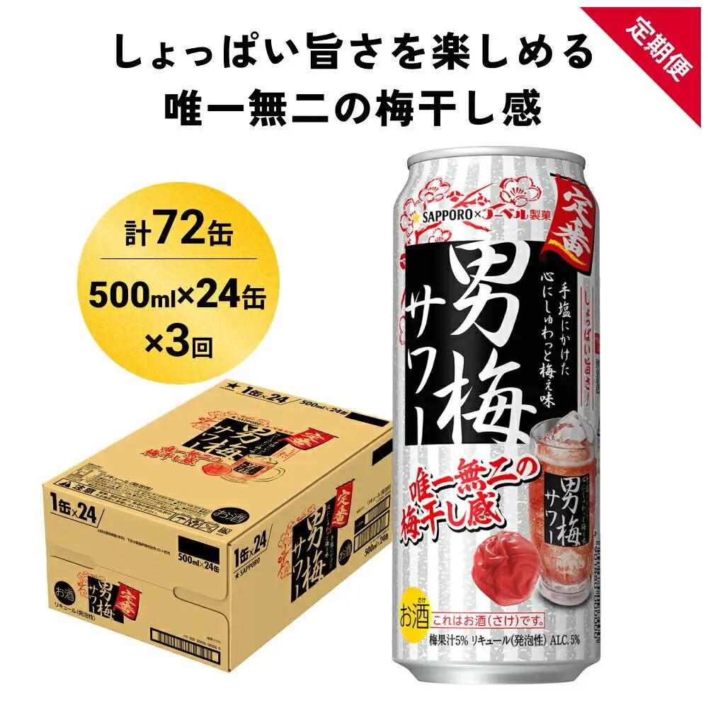 男梅サワー 500ml×24缶入 3ヶ月定期便
