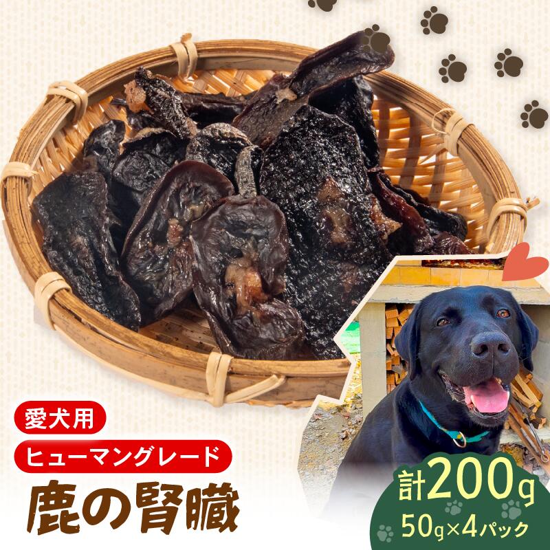 【ふるさと納税】 ペットフード シカ 腎臓 50g × 4個 セット ドックフード ペット 犬 いぬ イヌ わんちゃん ワンちゃん用 愛犬 小型犬 中型犬 大型犬 高タンパク 高たんぱく 鹿肉 動物 エサ おやつ 乾物 ごはん ご褒美 滋賀県 日野町 ジビエ商店かやき ペリ君 オレ