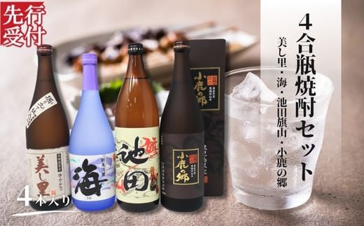 【ふるさと納税】☆先行予約☆No.2111-2　池田旗山・小鹿の郷・美し里・海 （4合瓶）4本セット