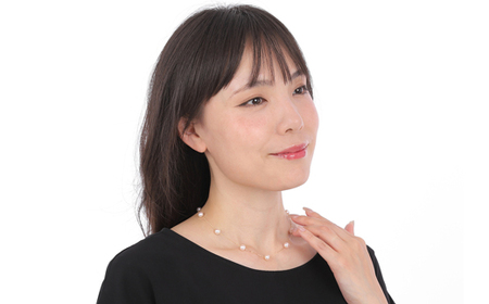 老舗の真珠専門店・アコヤ真珠ステーションネックレス6.5～7.0ミリ ( K18WG ) / 伊勢志摩 志摩 三重県 真珠 パール あこや アクセサリー 18金 ネックレス ジュエリー アコヤ貝 冠婚
