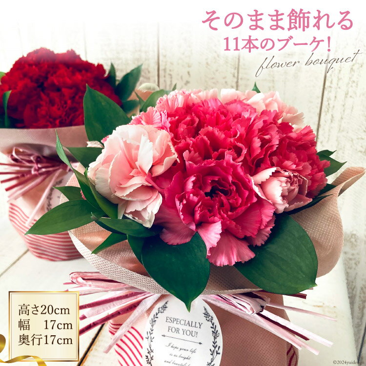 【ふるさと納税】そのまま飾れる11本のブーケ！[池川”FLOWER”生花店 北海道 砂川市 12260608] 花 花束 アレンジメント カーネーション 母の日 誕生日 プレゼント ギフト
