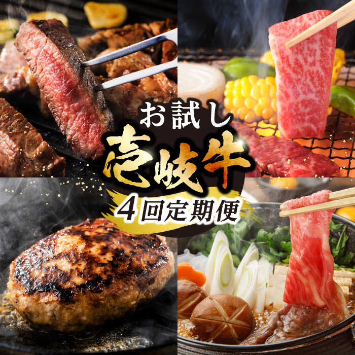 【ふるさと納税】【全4回定期便】＼ぐるナイで紹介／ 壱岐牛 いろいろお試し定期便（全4種/計約2kg）《壱岐市》【株式会社ヤマグチ】 焼肉 ハンバーグ サーロイン ステーキ すき焼 モモ 冷凍配送 [JCG146] ぐるナイ ゴチになります 壱岐牛
