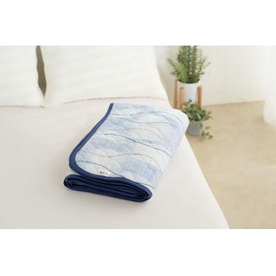 ふるさと納税 泉大津市 コットン100%　高島ちぢみ　さらさらキルト敷パット(約100×205cm)　FNP-006 |  | 02