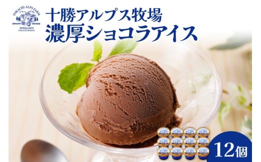 ”希少なブラウンスイス生乳使用” 十勝アルプス牧場 濃厚ショコラアイス12個セット 希少なミルクで作られたアイス 濃厚 さっぱり 高たんぱく ソフトクリーム アイスセット チョコアイス ショコラアイス お中元 お歳暮に _S020-0020