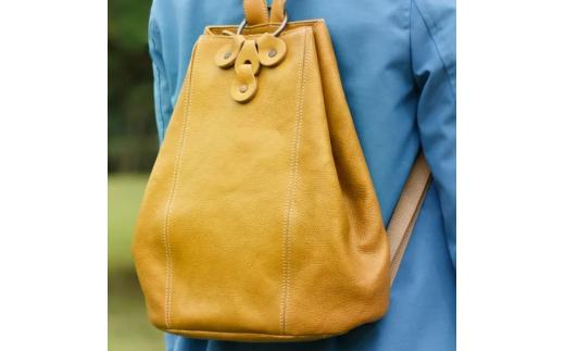 リュック イエロー ヌメ革 レザー バッグ 鞄 かばん カバン レディース メンズ おでかけ おしゃれ おすすめ 贈答 ギフト プレゼント お祝い 贈り物 HARUHINO 奈良県 奈良市