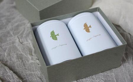 【嘉永元年創業】静岡県産一番茶使用　煎茶・焙じ茶本格ティーバッグ2缶セット◆