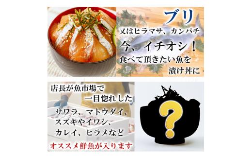 【3ヶ月 定期便】漬け丼 4種×2パック 計8食セット | 定期便 漬け丼 海鮮 惣菜 冷凍 真空パック 小分け 海鮮丼 海鮮セット 詰め合わせ 旬の鮮魚 ハマチ カンパチ カツオ 鯖 サバ ヒラマサ