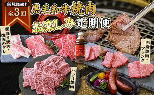 ＜毎月定期便＞黒毛和牛焼肉お楽しみ定期便1.2kg(枕崎市) DD0-0029 全3回【4072115】