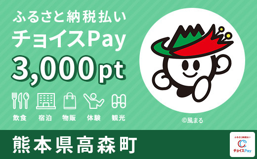 
高森町チョイスPay 3,000pt（1pt＝1円）【会員限定のお礼の品】
