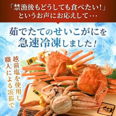 ふるさと納税 越前町 越前産せいこがに　訳あり　サイズ無選別　3杯(冷凍便) |  | 01
