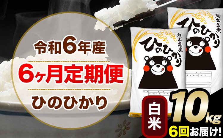 令和6年産 【6ヶ月定期便】 白米 ひのひかり 10kg 5kg×2袋《お申込み翌月から出荷開始》熊本県産 単一原料米 南阿蘇村 ひのひかり 送料無料 熊本県 米 コメ こめ 国産---hn6tei_177000_10kg_mo6_mna_h---