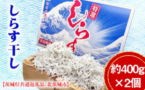 No.777 しらす干し　約400g×2個（約800g）【茨城県共通返礼品/北茨城市】 ／ シラス 魚 鮮度 カルシウム 茨城県